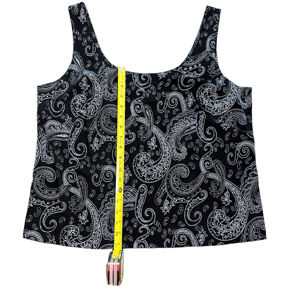 Alex Evenings Black/Silver camisole 1X